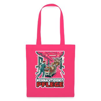 Weihnachtsdienst Pflege Weihnachten Lustig - Stoffbeutel - Azalea - Vorne