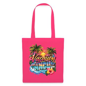 Cancun-Urlaubsuntergang - Stoffbeutel - Azalea - Vorne