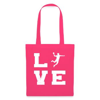 Geschenkidee für den Handballspieler mit Ballsport - Stoffbeutel - Azalea - Vorne