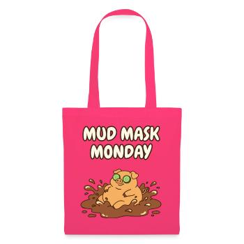 Mud Mask Montag Lustiger Schwein-Spa-Tag - Stoffbeutel - Azalea - Vorne