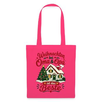 Weihnachten bei Oma und Opa Enkel Kinder - Stoffbeutel - Azalea - Vorne