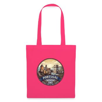 Portugal-Reiseabzeichen Pena-Palast Belem-Souvenir - Stoffbeutel - Azalea - Vorne