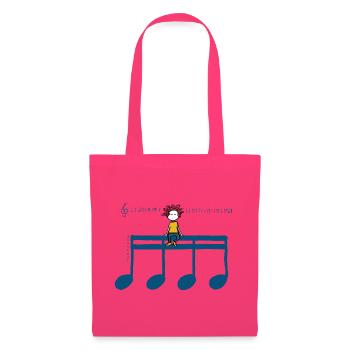 Headphones Blue Notes – T-Shirt für Musikliebhaber - Stoffbeutel - Azalea - Vorne