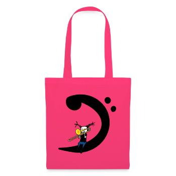 Posaunen-Bass Clef – Posaunist-Musik-T-Shirt - Stoffbeutel - Azalea - Vorne
