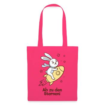 Hase auf dem Weg zu den Sternen - Stoffbeutel - Azalea - Vorne