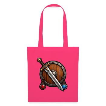 Schwert Schild Tränke Gamer Fantasy Comic T-Shirt - Stoffbeutel - Azalea - Vorne