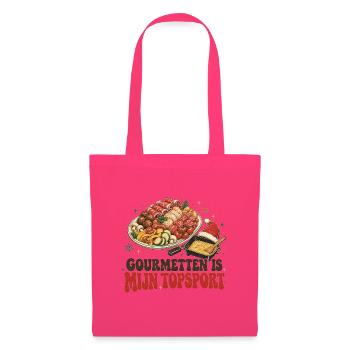 Gourmet ist mein Topsport – lustiges Weihnachtsdesign - Stoffbeutel - Azalea - Vorne