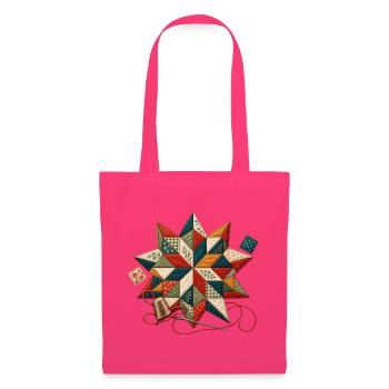 Patchwork Quiltstern - Stoffbeutel - Azalea - Vorne