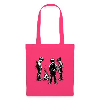 Feuerstelle Silhouetten: Kinderkreis - Stoffbeutel - Azalea - Vorne