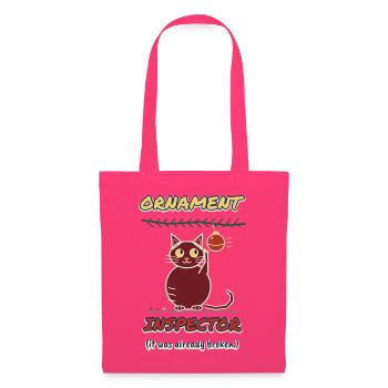 Ornament Inspector – Lustige Weihnachtskatze - Stoffbeutel - Azalea - Vorne