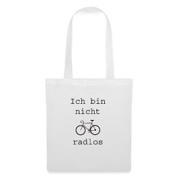 Ich bin nicht radlos | Radfahrer | ratlos - Stoffbeutel - Weiß - Vorne
