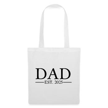 Dad EST 2025 - Stoffbeutel - Weiß - Vorne