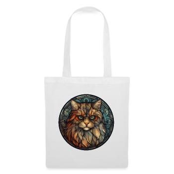 Britisch Langhaar Katzenrasse Aquarellglas - Stoffbeutel - Weiß - Vorne