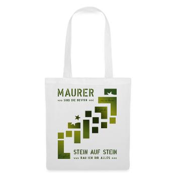 Maurer Hochbau Steinmetz - Stoffbeutel - Weiß - Vorne