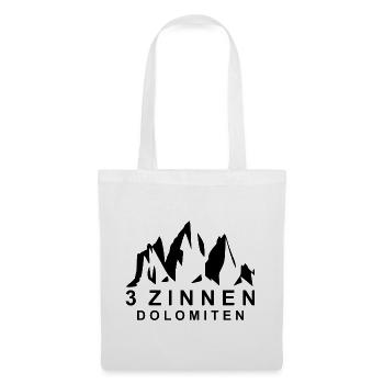 3 Zinnen Dolomiten - Stoffbeutel - Weiß - Vorne