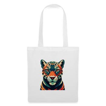 Léopard Personnage De Dessin Animé Animal De Compagnie Coloré - Sac en tissu - blanc - Devant