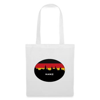 Mainz Deutschland Flagge Skyline Silhouette Reisen - Stoffbeutel - Weiß - Vorne