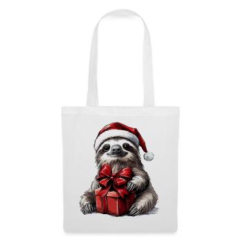 Faultier Weihnachten Weihnachtspullover Geschenk - Stoffbeutel - Weiß - Vorne