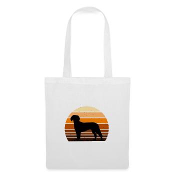 Deutsche Bracke Dog Love Silhouette Vintage Sunset - Stoffbeutel - Weiß - Vorne