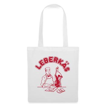 Leberkäs - Leberkäse Metzger - Stoffbeutel - Weiß - Vorne