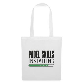 Padeltennis Skills Padelspieler Padel - Stoffbeutel - Weiß - Vorne
