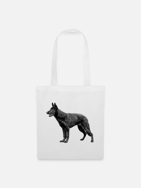 Schäferhund - Stoffbeutel - Weiß