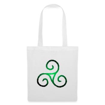 Keltisches Symbol Triskele Dreierspirale - Stoffbeutel - Weiß - Vorne