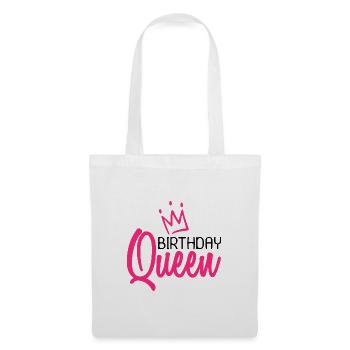 Birthday Queen Geburtstag Königin Krone Rosa - Stoffbeutel - Weiß - Vorne