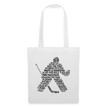 Hockey Goalie Word Art Design - Tote Bag - white - Front