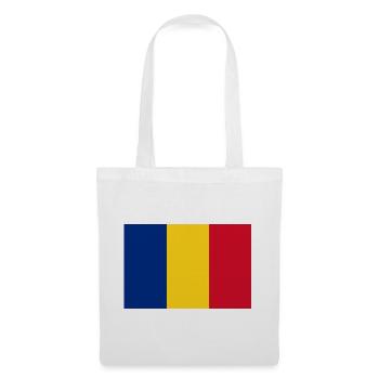 Rumänien – Trikolore der Flagge vertikal - Stoffbeutel - Weiß - Vorne