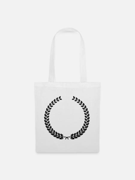 Laurel Wreath Vintage Award Badge Frame Vector - Stoffbeutel - Weiß