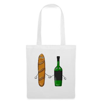 Baguette Wine - Stoffbeutel - Weiß - Vorne