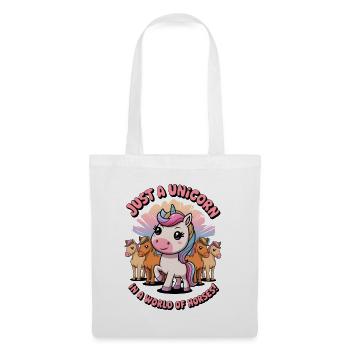 Juste une licorne dans un monde de chevaux ! - Sac en tissu - blanc - Devant
