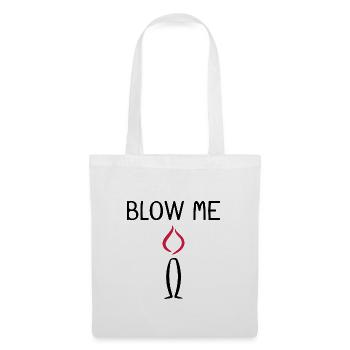Blow me Kerze - Stoffbeutel - Weiß - Vorne