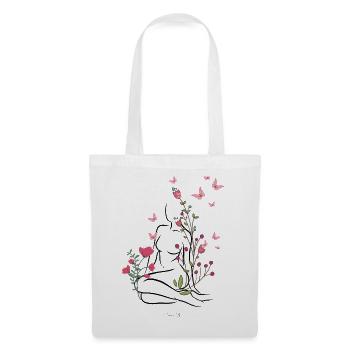 A fleurs de peau - Sac en tissu - blanc - Devant