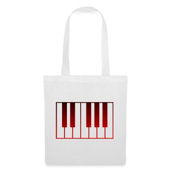 Musikinstrument - Klavier - Stoffbeutel - Weiß - Vorne