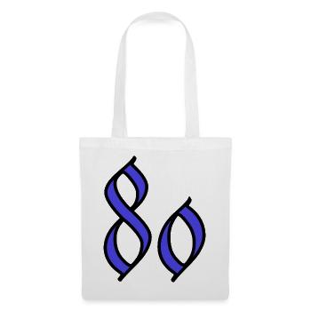 80. 80 ANS. 80e ANNIVERSAIRE. ANNIVERSAIRE 80 ANS. - Sac en tissu - blanc - Devant