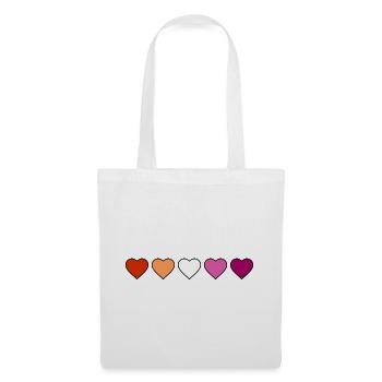 Cœurs lesbiennes, lesbiennes - Sac en tissu - blanc - Devant