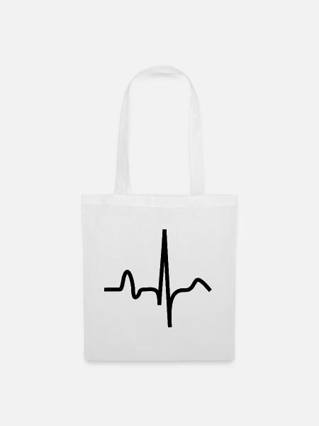 EKG - Stoffbeutel - Weiß