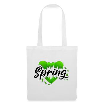 Frühling Frühlingsanfang Herzen - Stoffbeutel - Weiß - Vorne