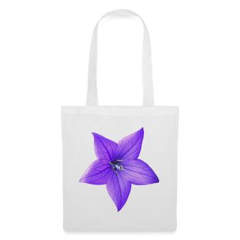 lila Blume - Stoffbeutel - Weiß - Vorne