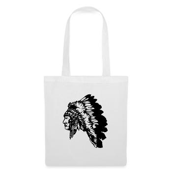Indianer - Stoffbeutel - Weiß - Vorne