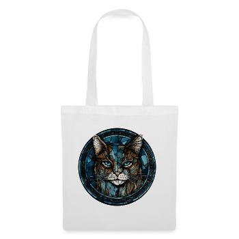 Ägäische Katzenrasse Aquarellglas - Stoffbeutel - Weiß - Vorne