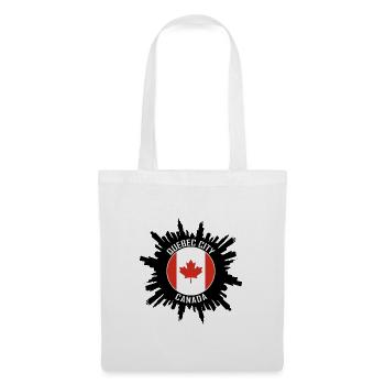 Quebec City Skyline Kanada Flagge Reisesouvenir - Stoffbeutel - Weiß - Vorne