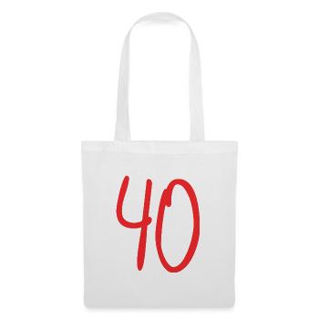 Geburtstagsgeschenk 40 Jahre - Stoffbeutel - Weiß - Vorne
