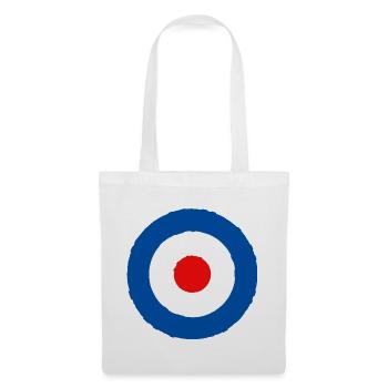 Britische Rundum-Roundel Retro - Stoffbeutel - Weiß - Vorne