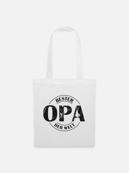 Bester Opa der Welt - Stoffbeutel - Weiß