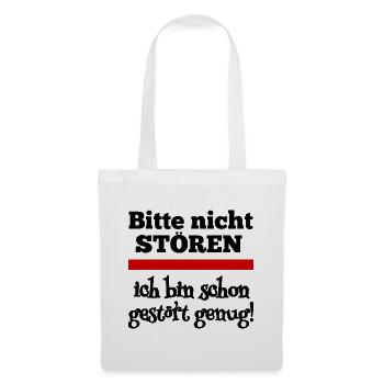 Bitte nicht stören! - Stoffbeutel - Weiß - Vorne