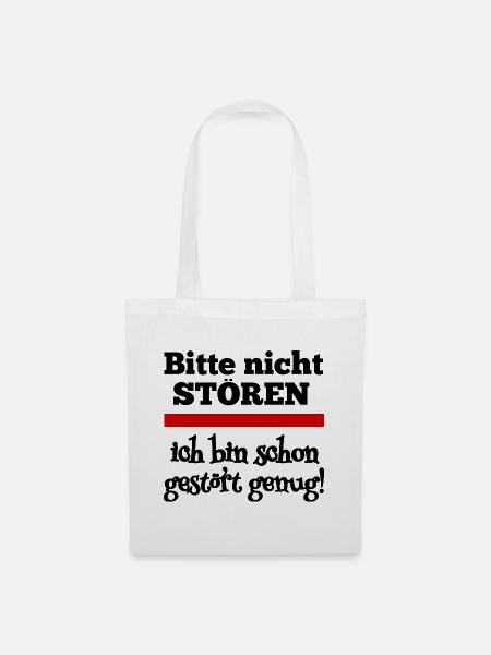 Bitte nicht stören! - Stoffbeutel - Weiß