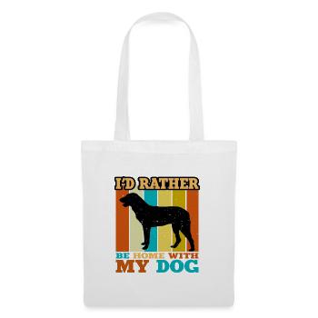 Cao De Castro Laboreiro Hund Silhouette Retro Sonne - Stoffbeutel - Weiß - Vorne